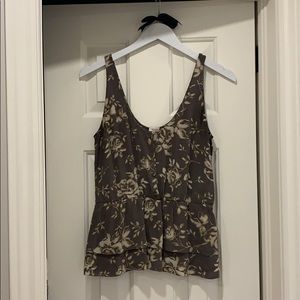 Aritzia Babaton 100% Silk Dark Green Tank Blouse